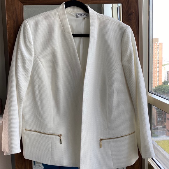 kasper white blazer